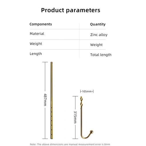 Anal Hooks Anal LOCKINK Golden AllNight Set Adjustable 3867 Hook 0125